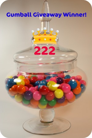 gumball giveaway winner gumball giveaway winner