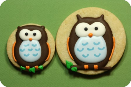 decorated owl cookies