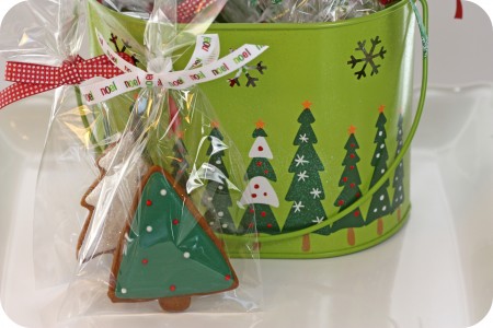 trees on bucket inspiration for decorated cookies